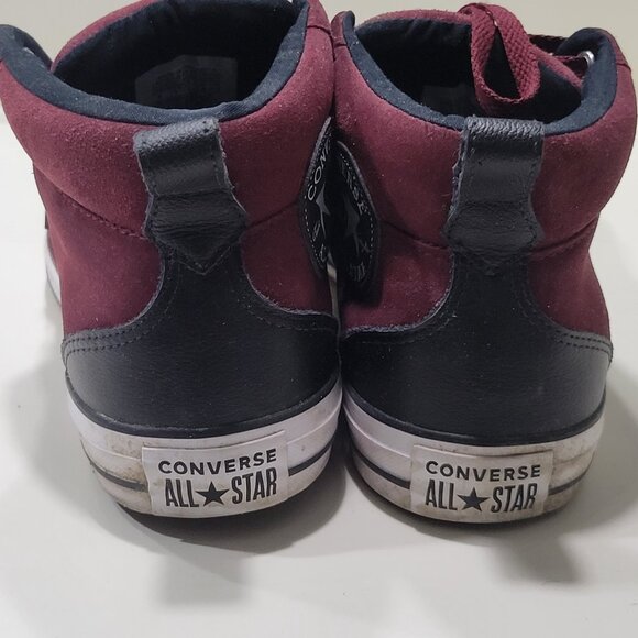 Converse Chuck Taylor All Star 161467c Mid Unisex Shoes Dark Burgundy-White - Picture 6 of 9